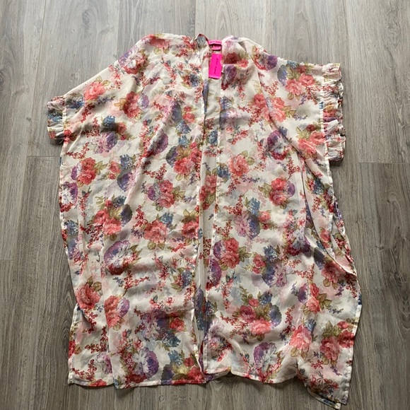 NWT Betsey Johnson Floral Duster Kimono - Picture 3 of 6
